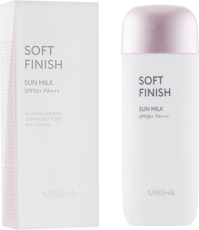 Солнцезащитное молочко - Missha All Around Safe Block Soft Finish Sun Milk SPF50+/PA+++, 70 мл - фото N1
