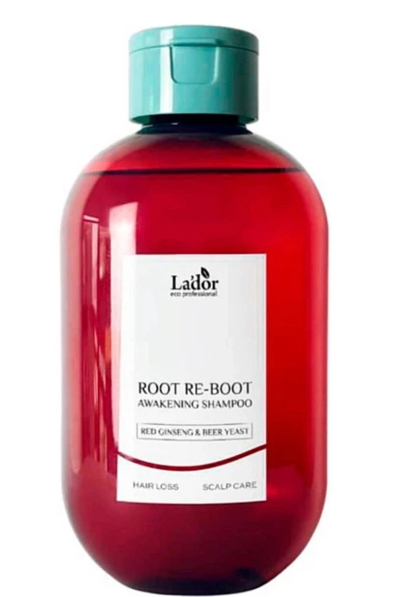 Шампунь проти випадіння волосся для нормальної шкіри голови - La'dor Lador Root Re-Boot Awakening Shampoo Red Ginseng & Beer Yeast, 300 мл - фото N1