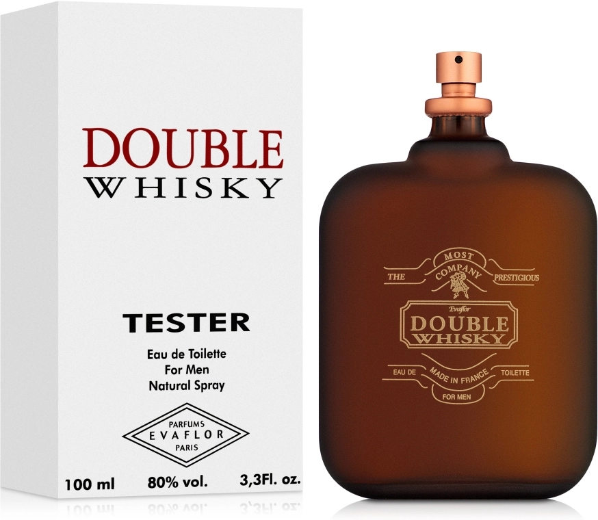Туалетна вода чоловіча - Evaflor Double Whisky (ТЕСТЕР), 100 мл - фото N2