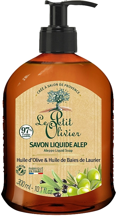 Жидкое мыло - Le Petit Olivier Pure Aleppo Liquid Soap, 300 мл - фото N1