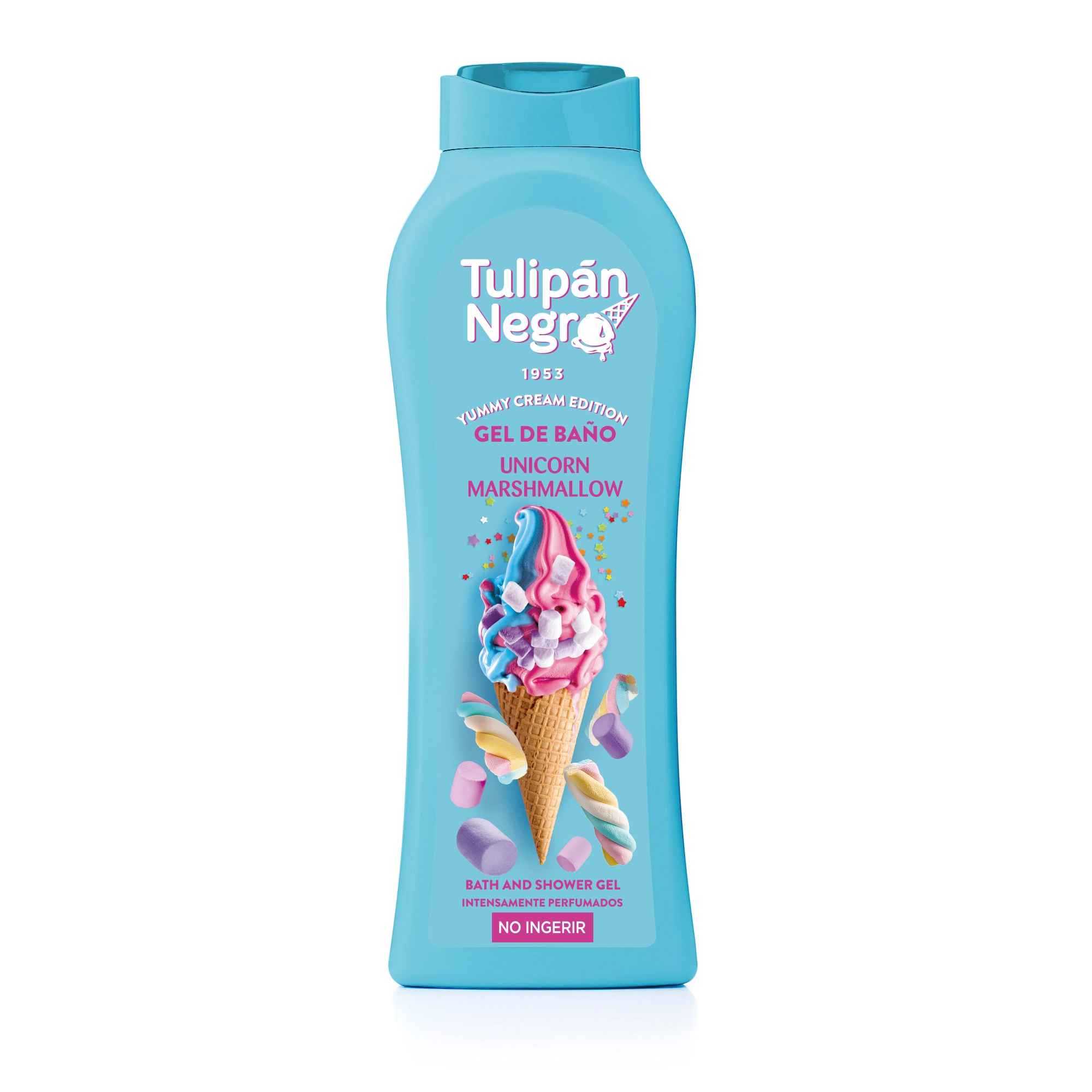 Гель для душу "Зефірний єдиноріг" - Tulipan Negro Yummy Cream Edition Bath And Shower Gel Marshmallow Unicorn, 650 мл - фото N2
