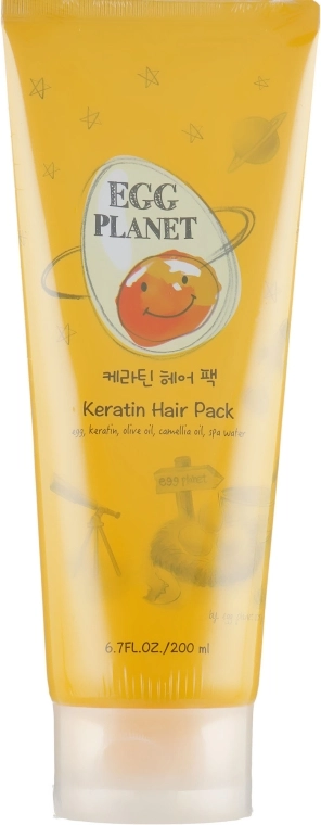 Кератиновая маска для поврежденных волос - Daeng Gi Meo Ri Egg Planet Keratin Hair Pack, 200 мл - фото N1