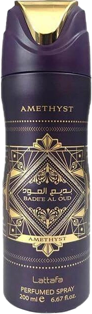 Дезодорант спрей - Lattafa Perfumes Bade'e Al Oud Amethyst, 200 мл - фото N1