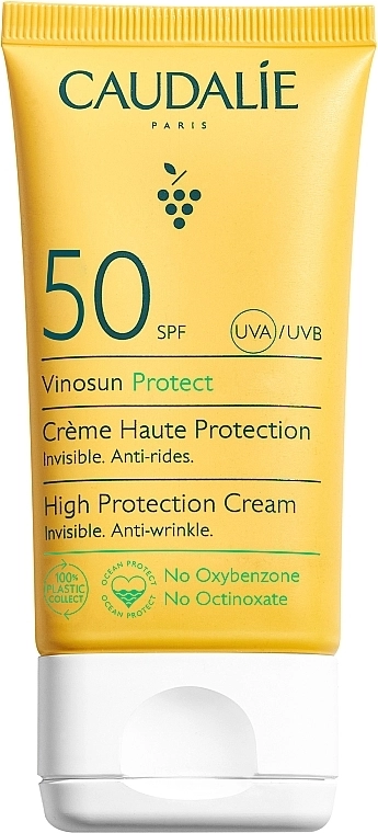 Сонцезахисний крем СПФ 50 - Caudalie Vinosun High Protection Cream SPF50, 50 мл - фото N1