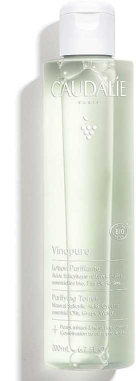 Очищающий тоник для лица - Caudalie Vinopure Clear Skin Purifying Toner, 200 мл - фото N1