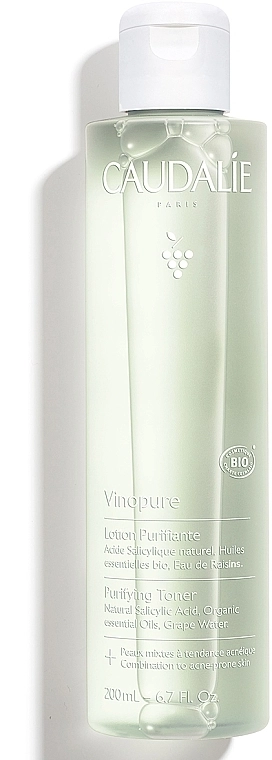 Очищаючий тонік для обличчя - Caudalie Vinopure Clear Skin Purifying Toner, 200 мл - фото N4