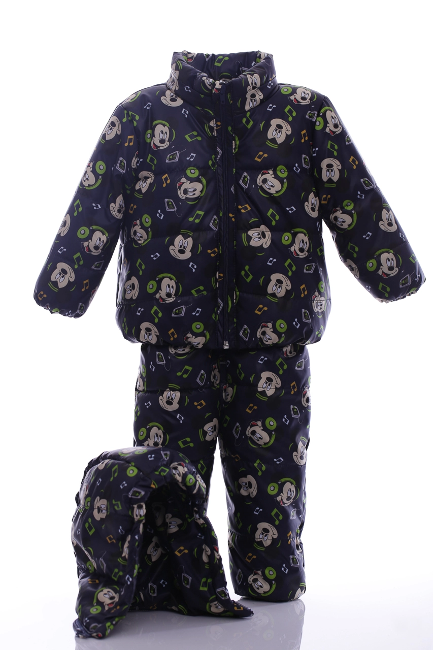 BABYKROHA Комбінезон для хлопчика на холлофайбері Babykroha з принтом Міккі Малюк темно-синій, 80 - фото N8