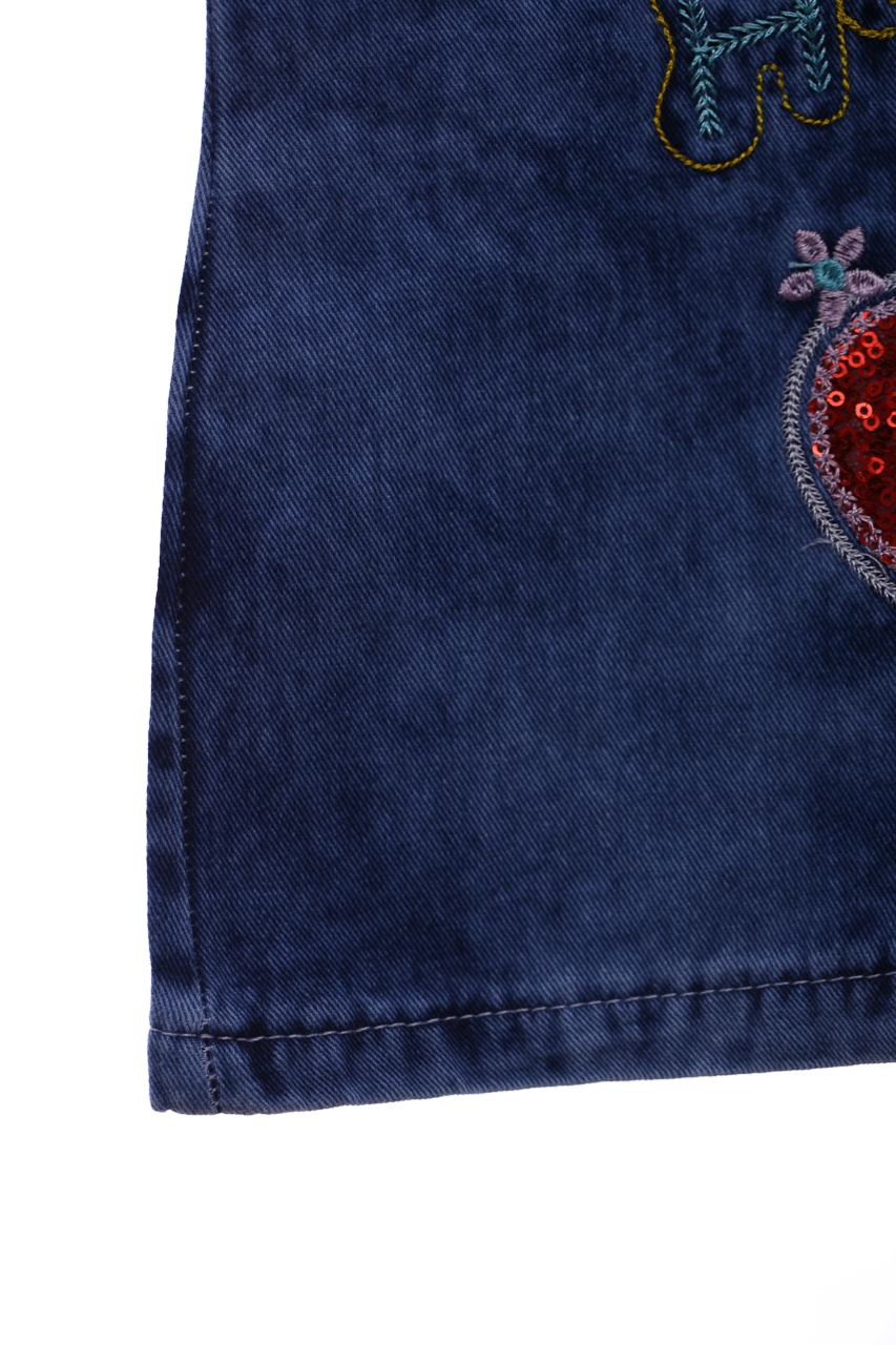Akira Сарафан джинсовый с Сердцем синий, 104 - фото N4