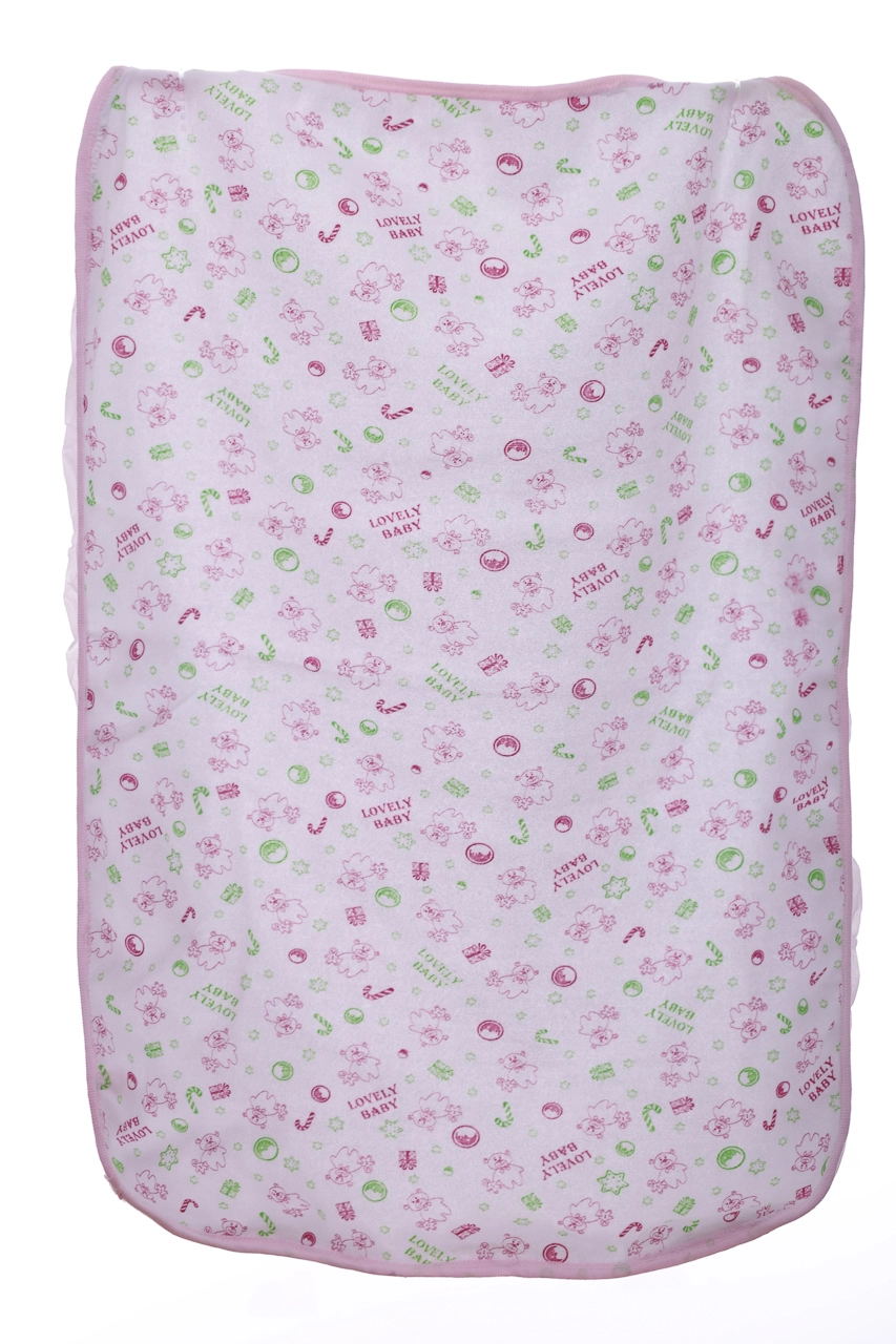 MiniPapi Пелюшка-клеєнка для дівчинки з Мішуткою 60*80 см рожева, 0м+ - фото N1