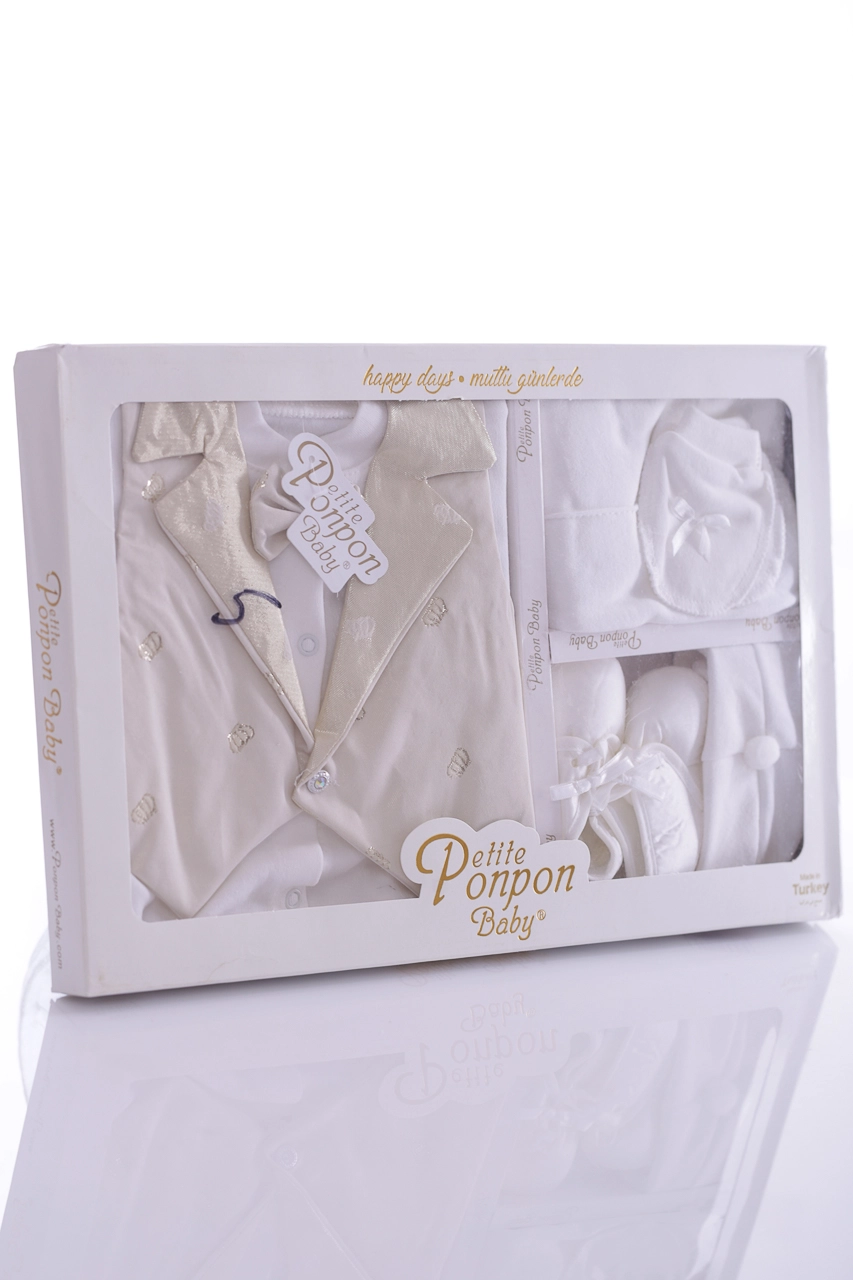 PonPon Baby Набор в коробке 6 в 1 с коронами золотистый, 62 - фото N2