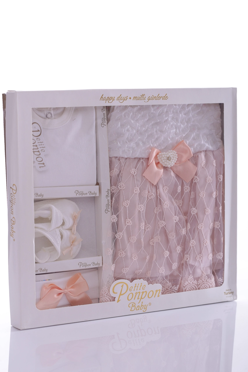 PonPon Baby Набір в коробці 4 в 1 Персиковий перли, 62 - фото N2