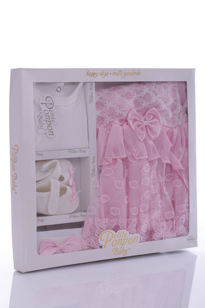 PonPon Baby Набор в коробке 4 в 1 с Листочками розовый, 62 - фото N2