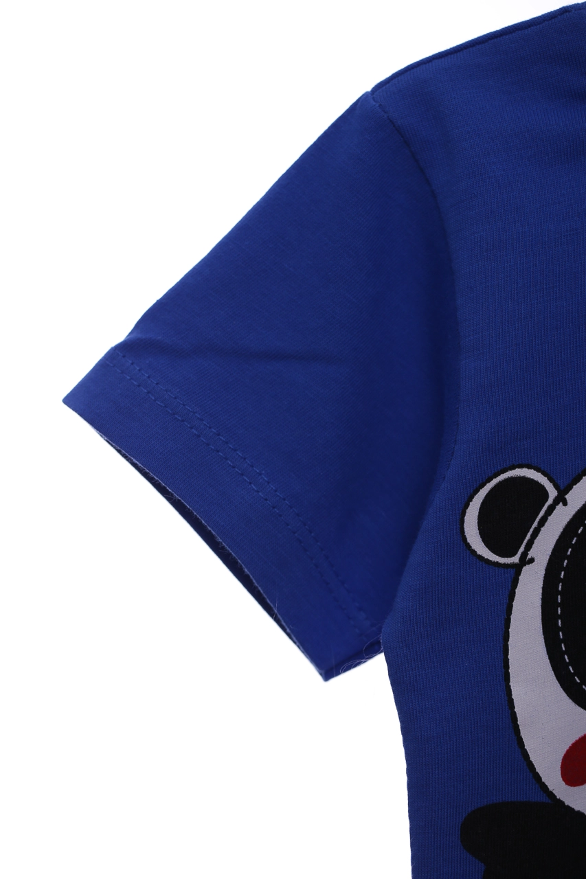 Baby Kids Шорти з футболкою трикотажні Ferix Пандочка сині, 86 - фото N3