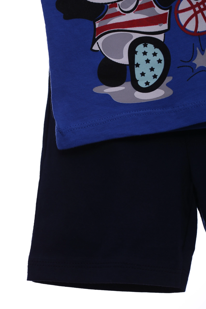 Baby Kids Шорти з футболкою трикотажні Ferix Пандочка сині, 86 - фото N4