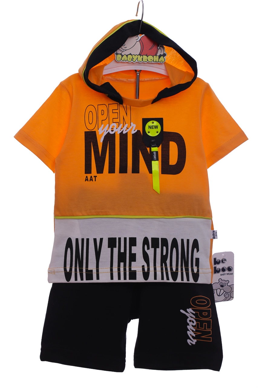 Beboo Шорты с футболкой трикотажные Beboo Спорт оранжевые, 110 - фото N1