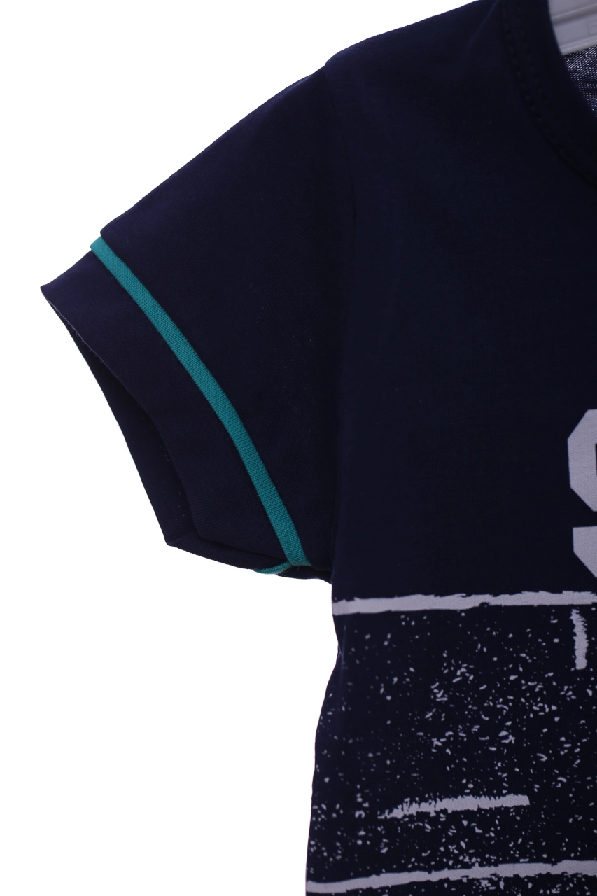 Beboo Шорты с футболкой трикотажные Beboo "Лето" темно синие, 62 - фото N3