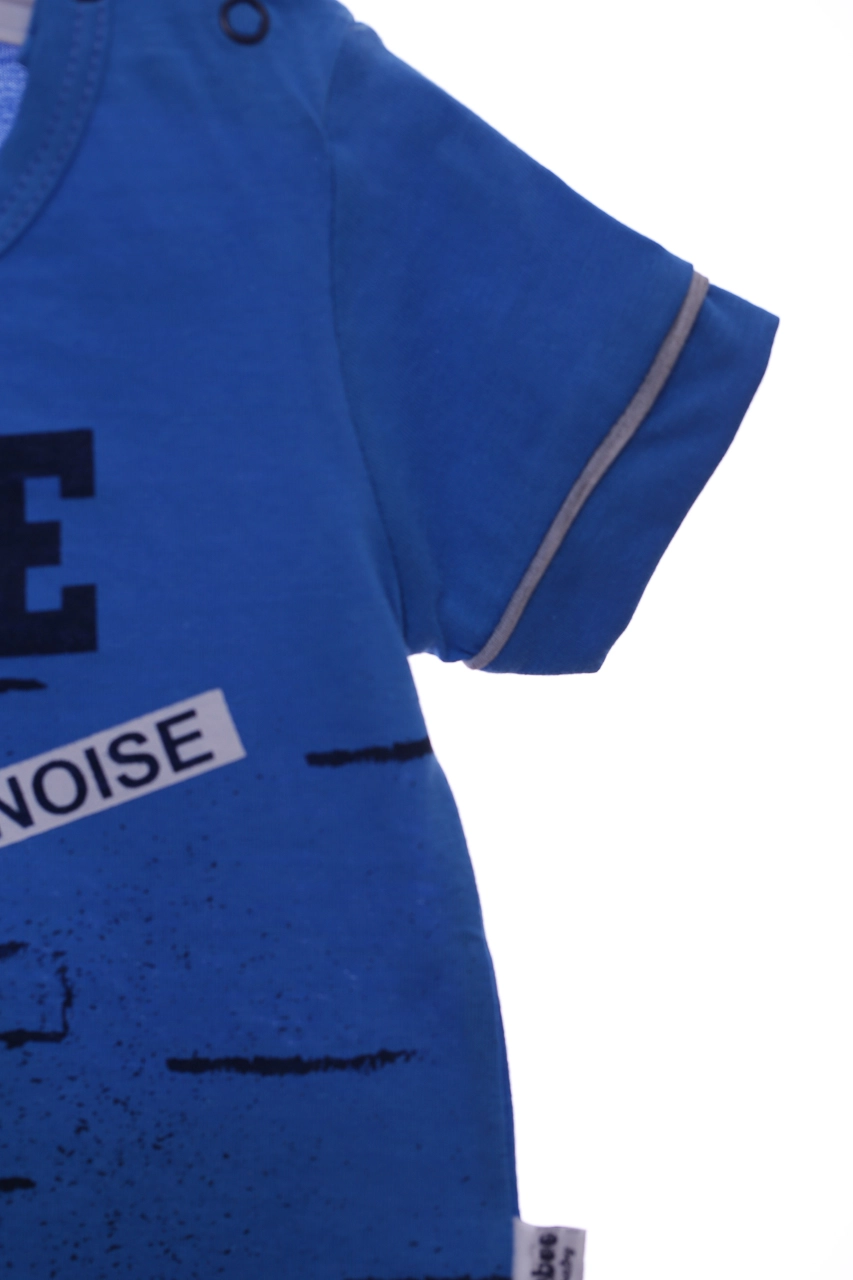 Beboo Шорты с футболкой трикотажные Beboo "Лето" синие, 62 - фото N3