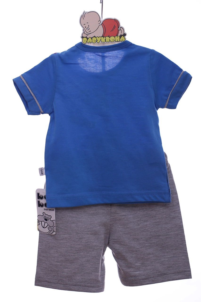 Beboo Шорты с футболкой трикотажные Beboo "Лето" синие, 62 - фото N5