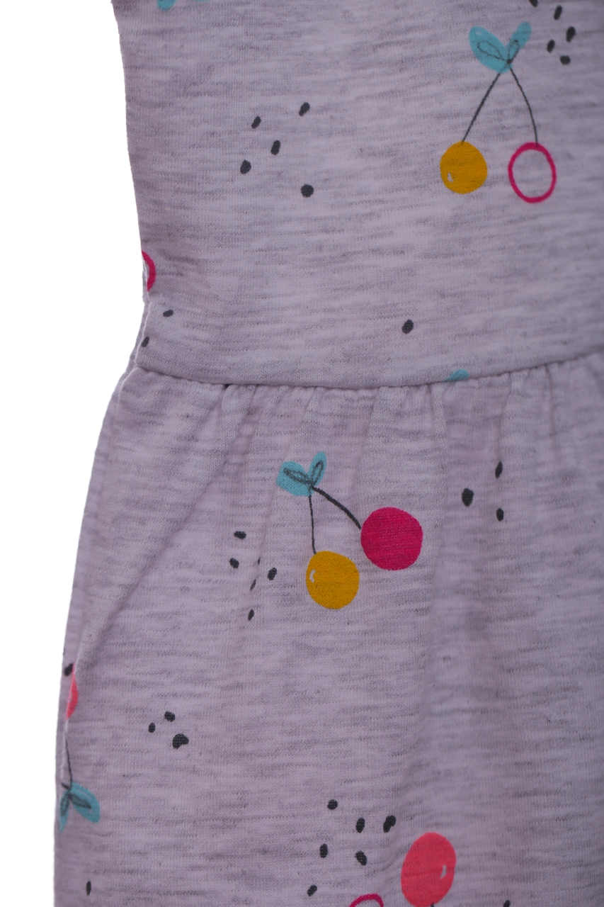 Ferix baby Платье трикотажное Ferix с Вишенками светло серое, 104 - фото N6