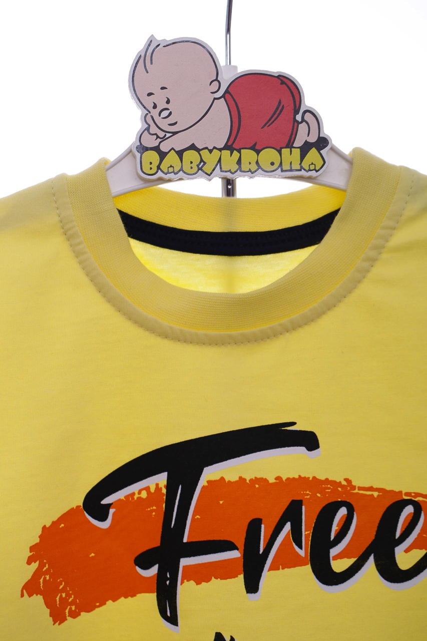 Mixima Kids Шорты с футболкой трикотажные Mixima "Лето" желтые, 104 - фото N2