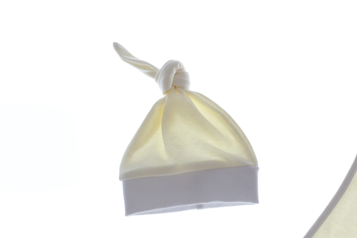 BABYKROHA Євро-пелюшка з шапкою інтерлок Babykroha бежевий, 56 - фото N3
