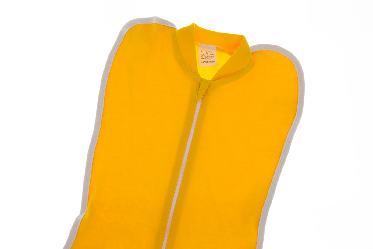 BABYKROHA Евро-пеленка с шапкой интерлок Babykroha желтый, 62 - фото N2
