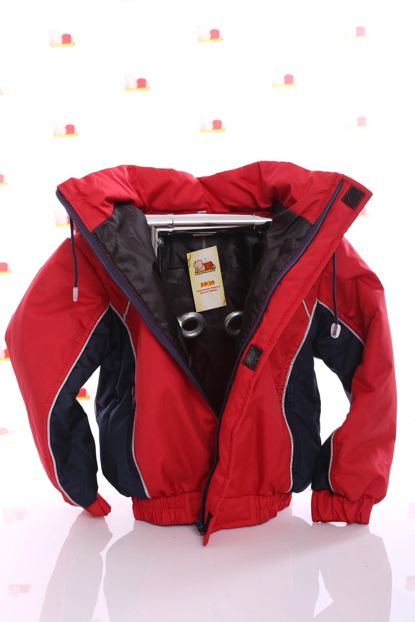BABYKROHA Куртка на синтепоні для хлопчика Babykroha Кант червоний з синім, 86 - фото N3