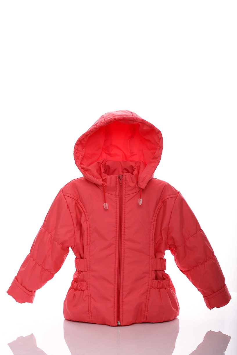 BABYKROHA Куртка для девочки на флисе Babykroha Под Резинку коралловая, 86 - фото N1