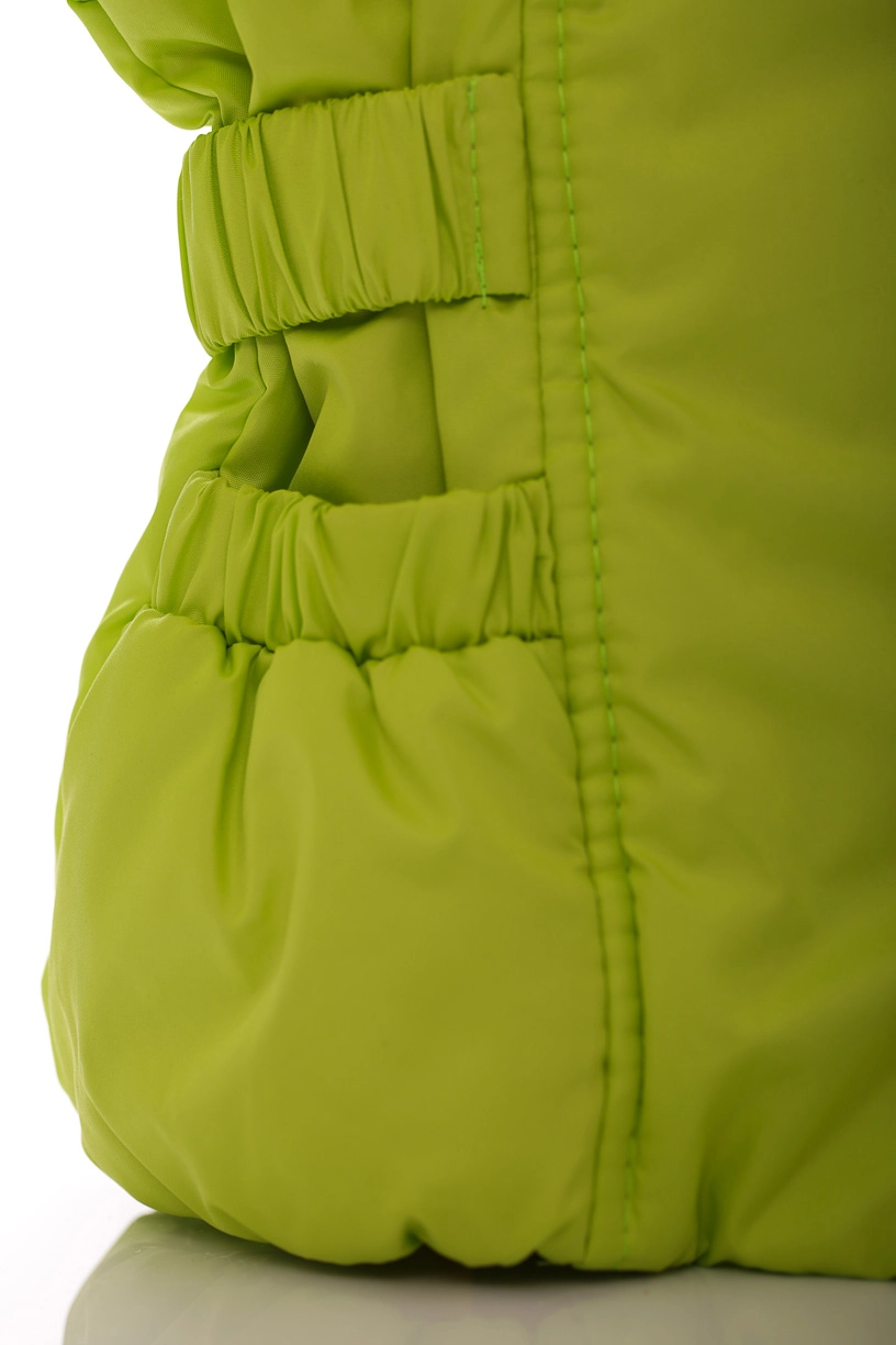 BABYKROHA Куртка на флисе для девочки Babykroha Под Резинку салатовая, 86 - фото N3