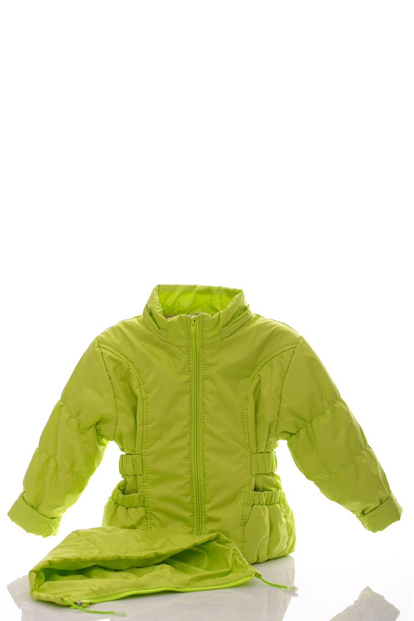 BABYKROHA Куртка на флисе для девочки Babykroha Под Резинку салатовая, 86 - фото N5