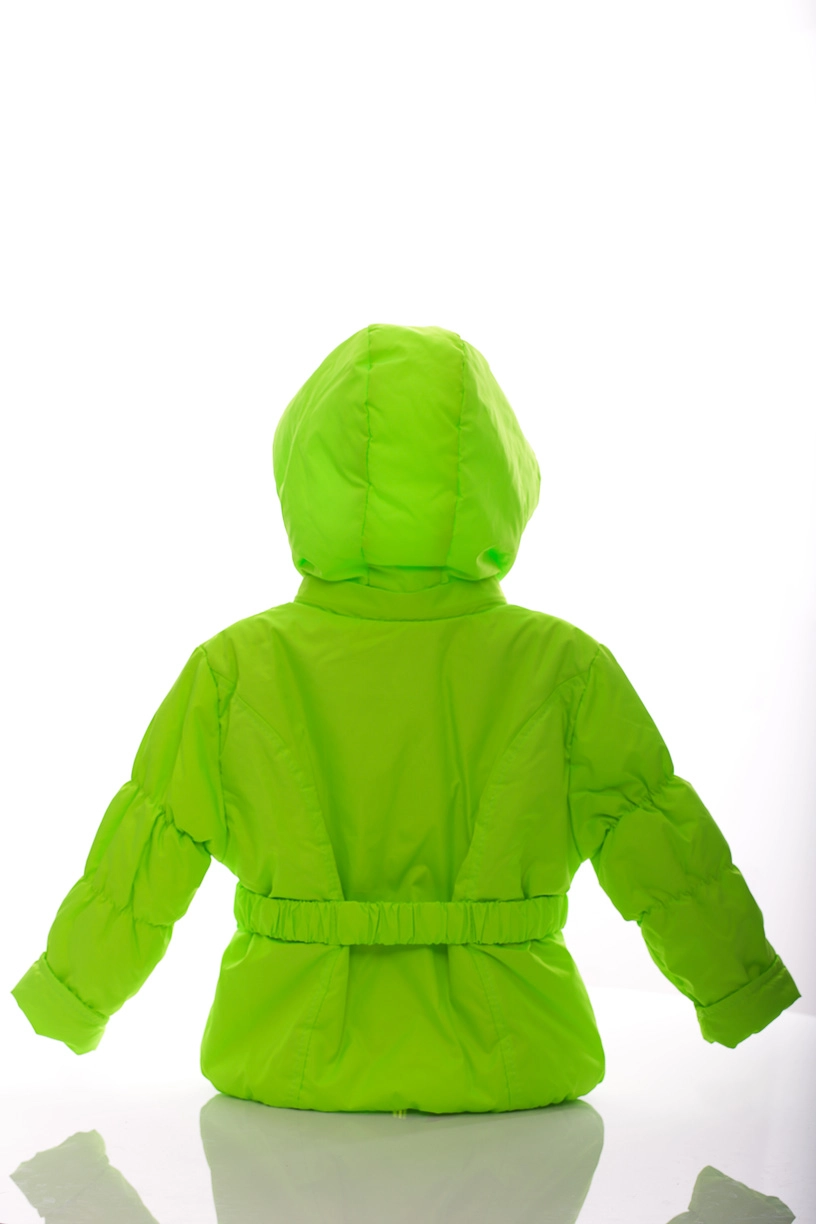 BABYKROHA Куртка для девочки на флисе Babykroha Под Резинку ярко салатовая, 86 - фото N2