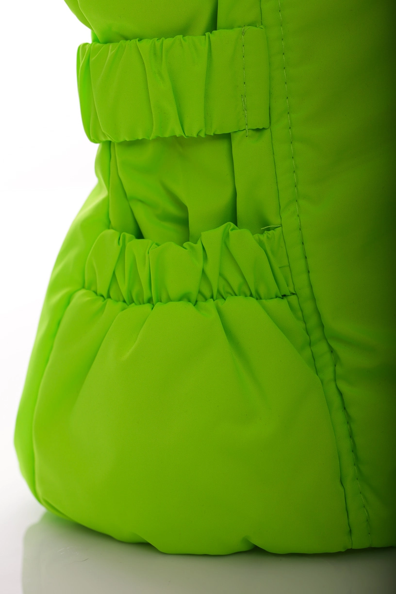 BABYKROHA Куртка для девочки на флисе Babykroha Под Резинку ярко салатовая, 86 - фото N3
