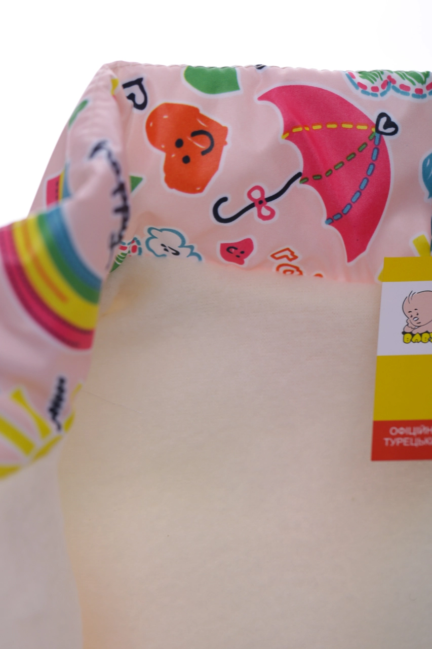 BABYKROHA Жилетка для девочки на флисе Babykroha в радугу светло-розовая, 104 - фото N6