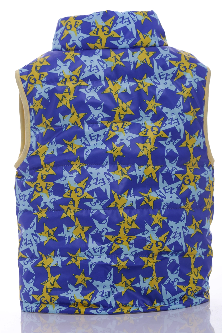BABYKROHA Жилетка для мальчика на флисе Babykroha в Звёзды синяя , 104 - фото N3