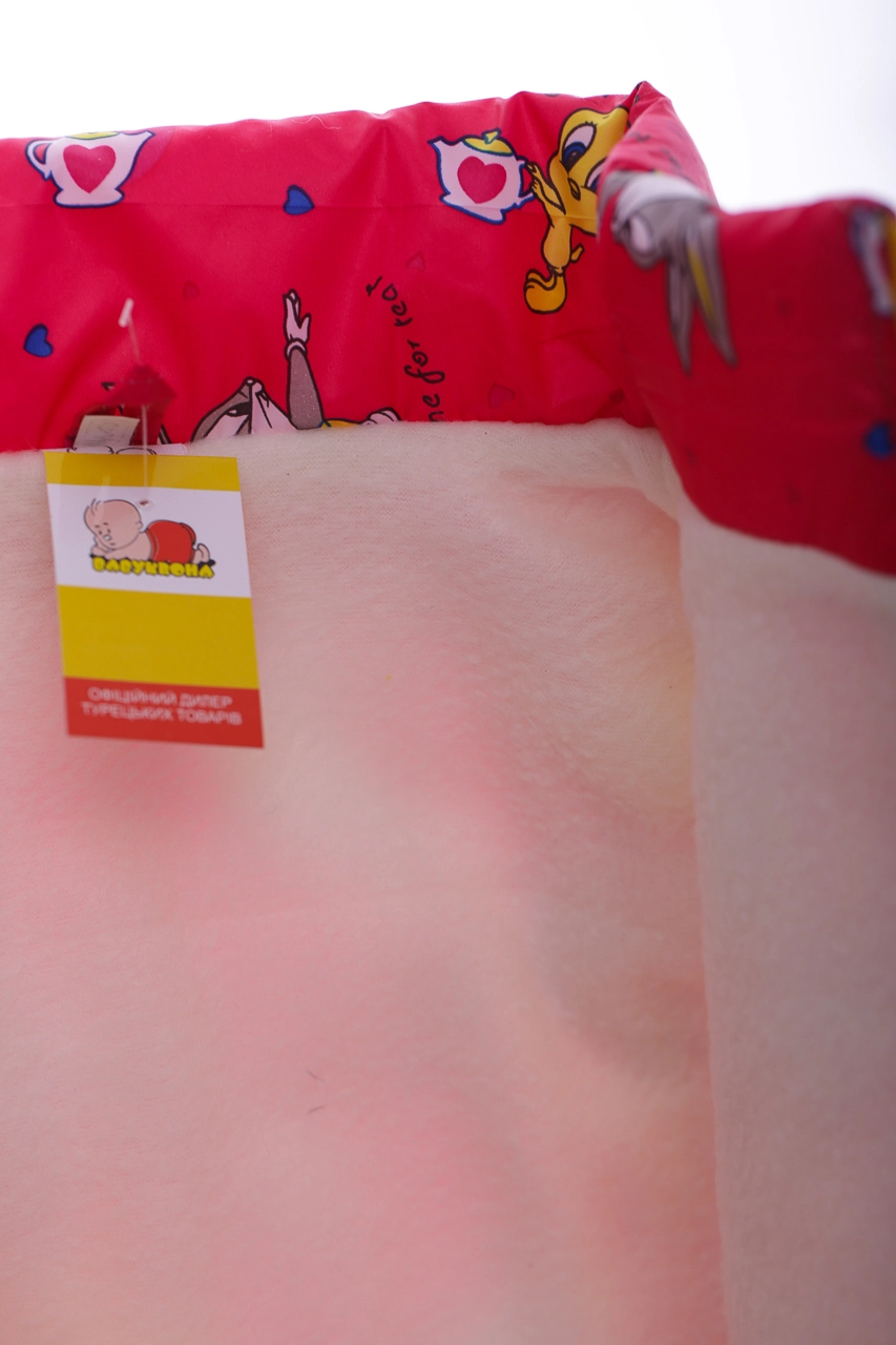 BABYKROHA Жилетка для дівчинки на флісі Babykroha з принтом Твітті малинова, 92 - фото N6