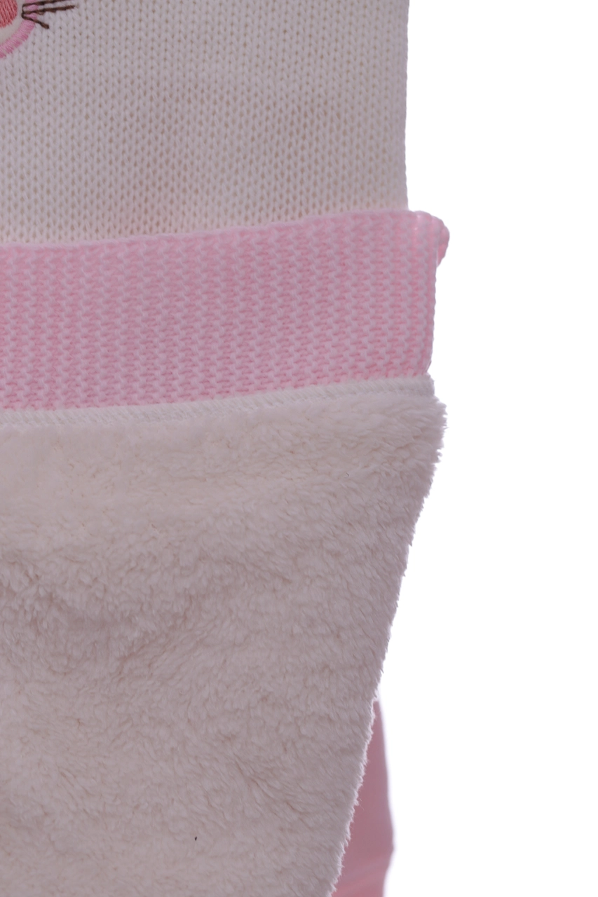 Recos Baby Плед вязаный на травке Мышка 100*85 см светло-розовый - фото N3