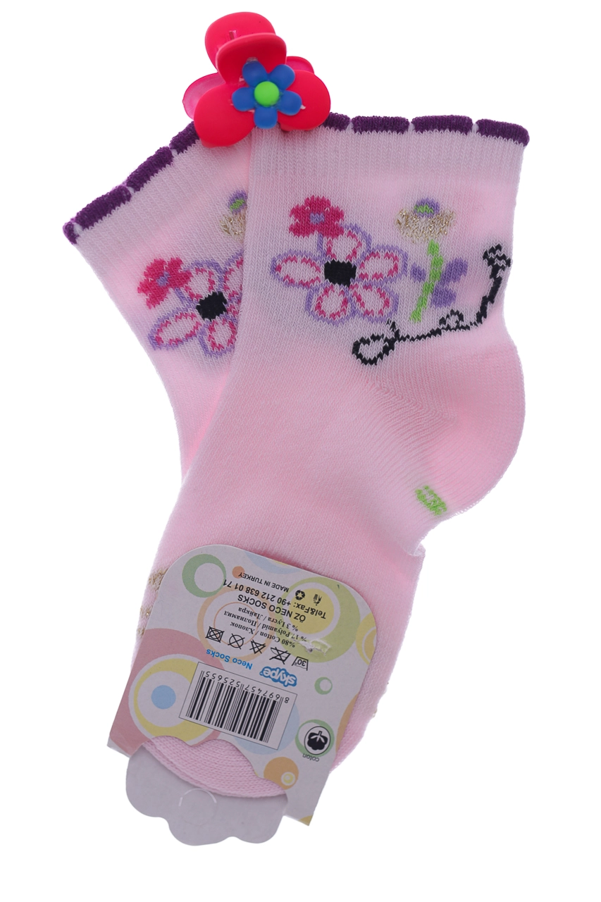 BABYKROHA Шкарпетки з квіточкою, 104 - фото N1