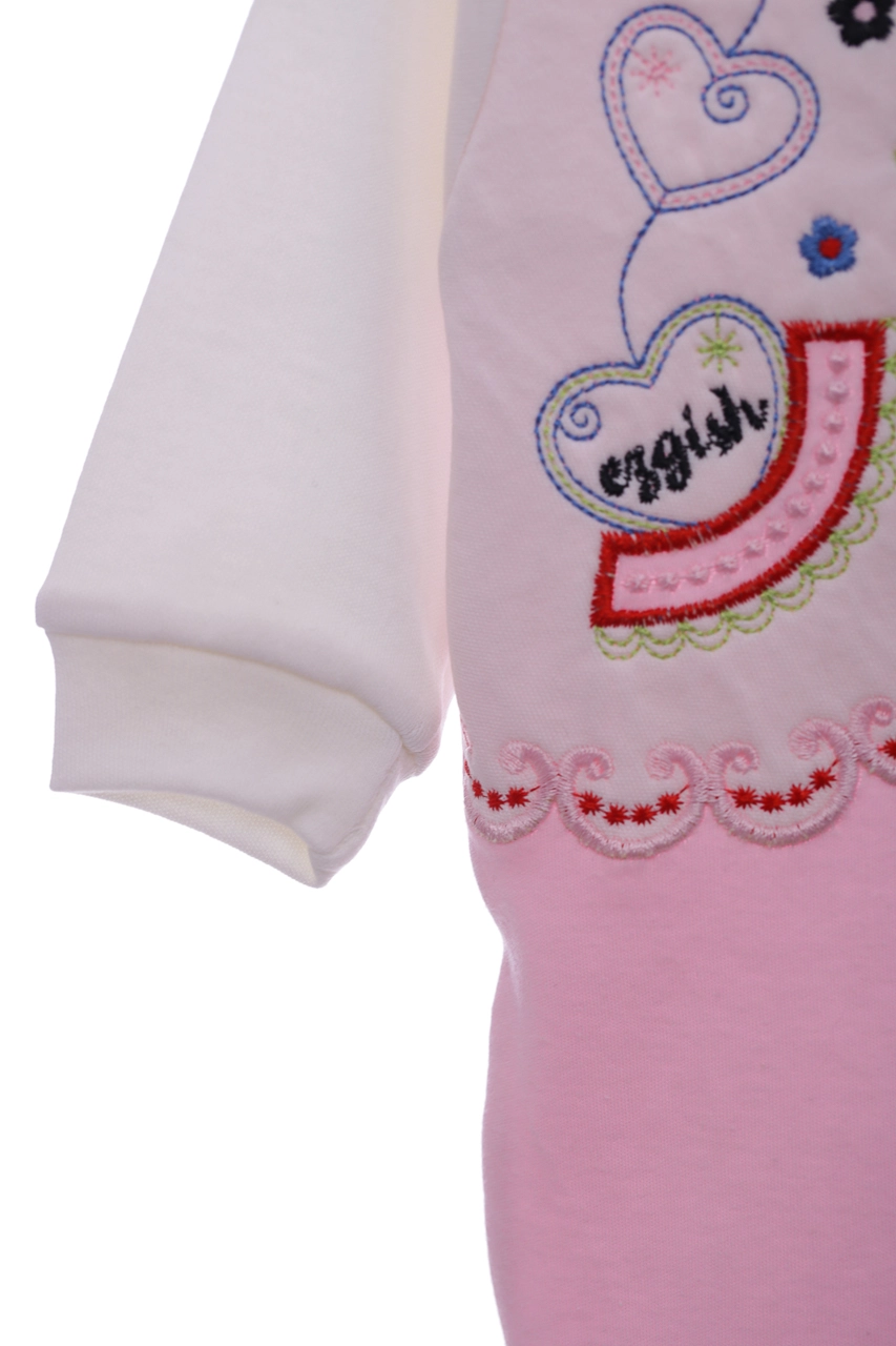 Ezgish Baby Человечек длинным рукавом для девочки розовый с сердечком Ezgish Baby, 62 - фото N3