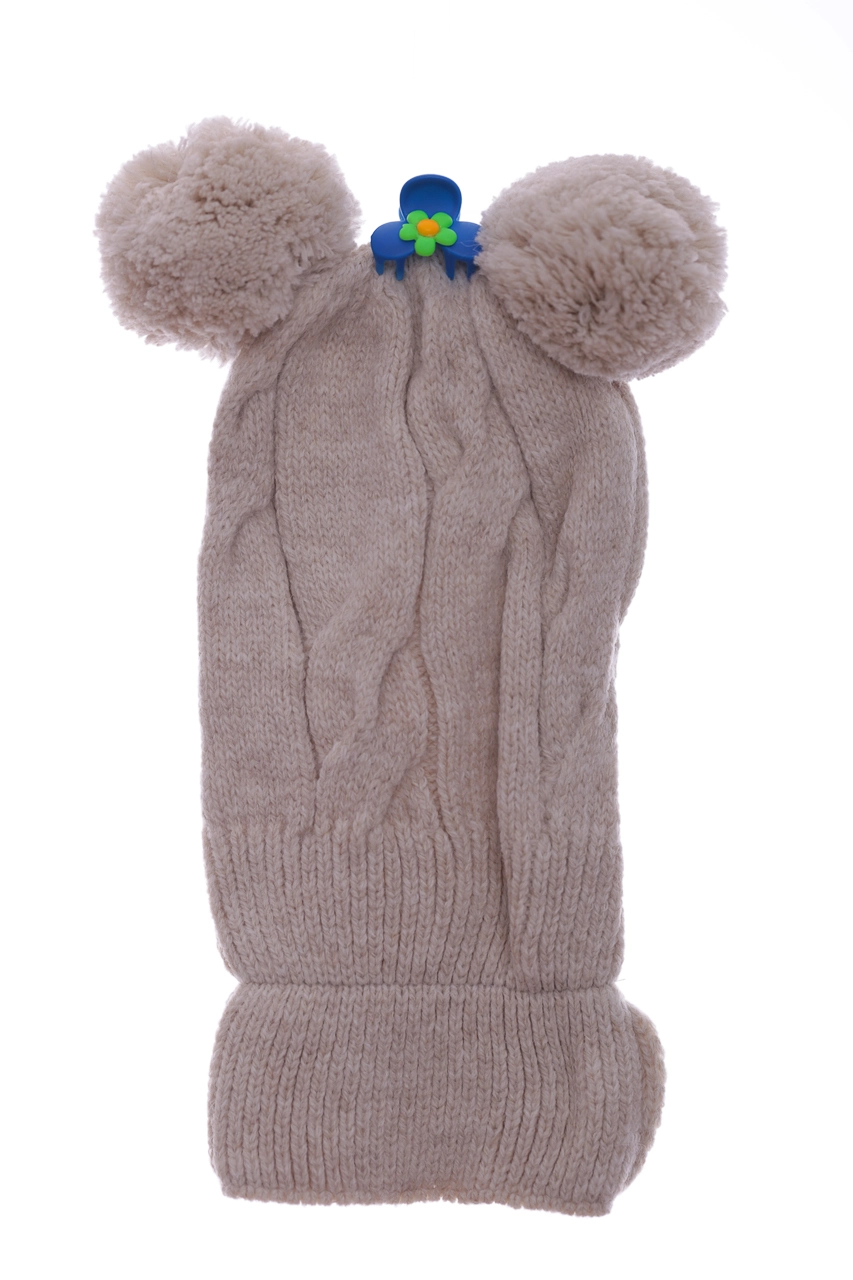 Recos Baby Плед вязаный с шапкой Снеговик 100*90 см бежевый - фото N4