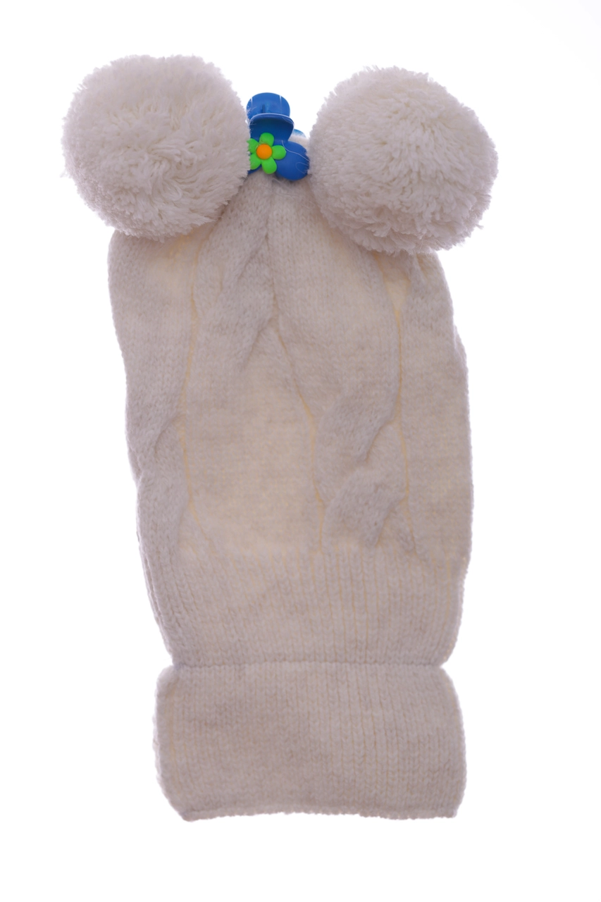 Recos Baby Плед вязаный с шапкой Снеговик 100*90 см молочный - фото N4