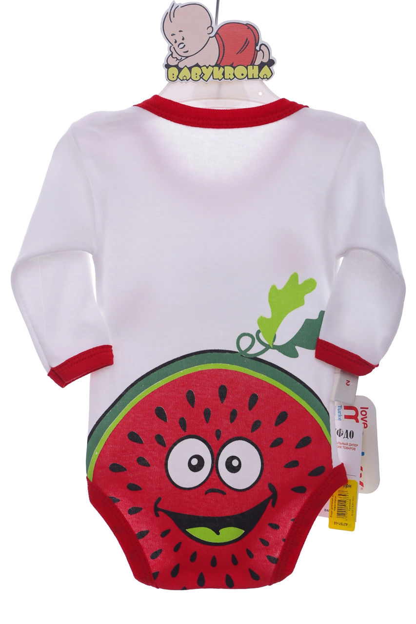 Minixx Боді з довгим рукавом Watermelon бавовна Minixx, 62 - фото N1