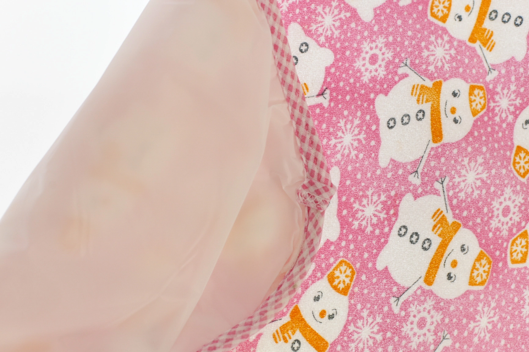 Murat Baby Клейонка-пелюшка для дівчинки рожева Сніговик 50*70 см Murat Baby - фото N3