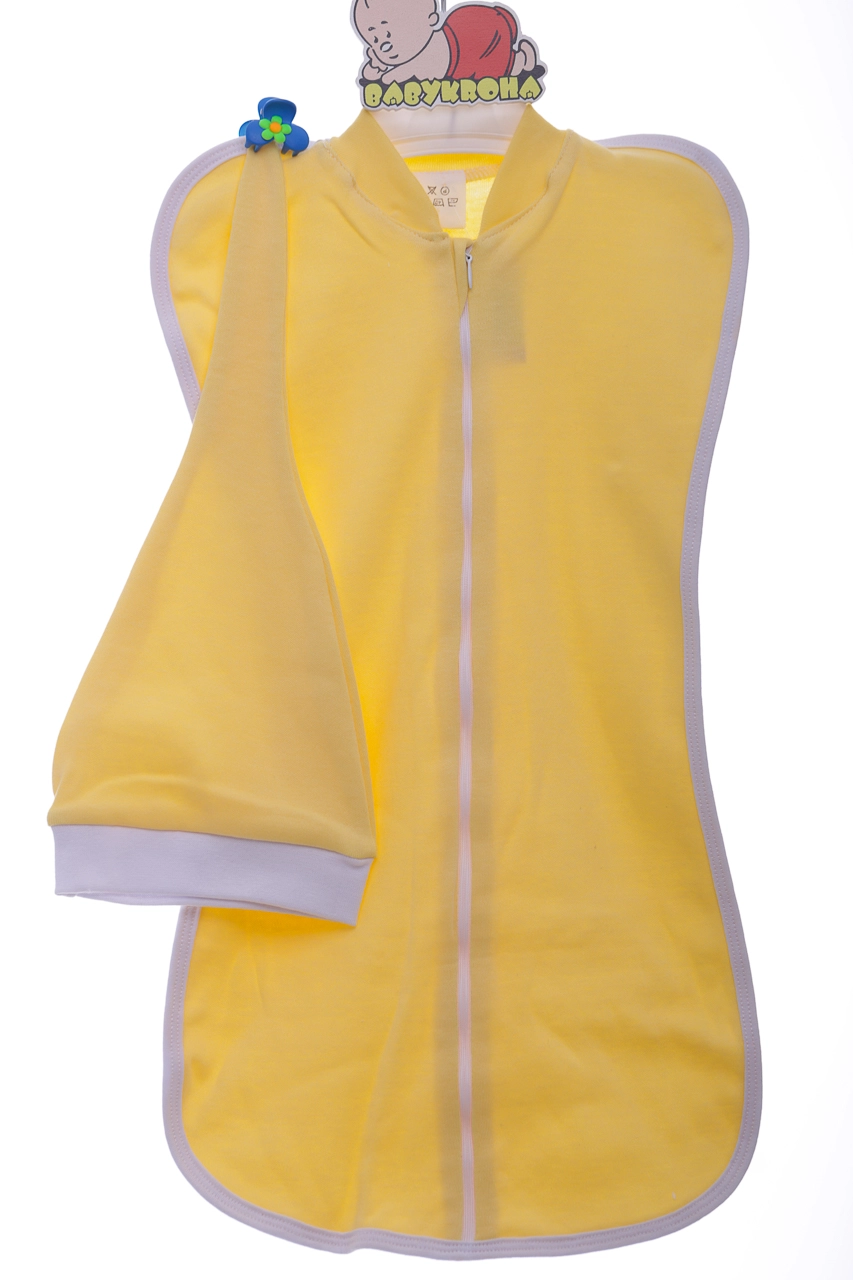 BABYKROHA Євро-пелюшка з шапкою інтерлок Babykroha жовтий, 56 - фото N1