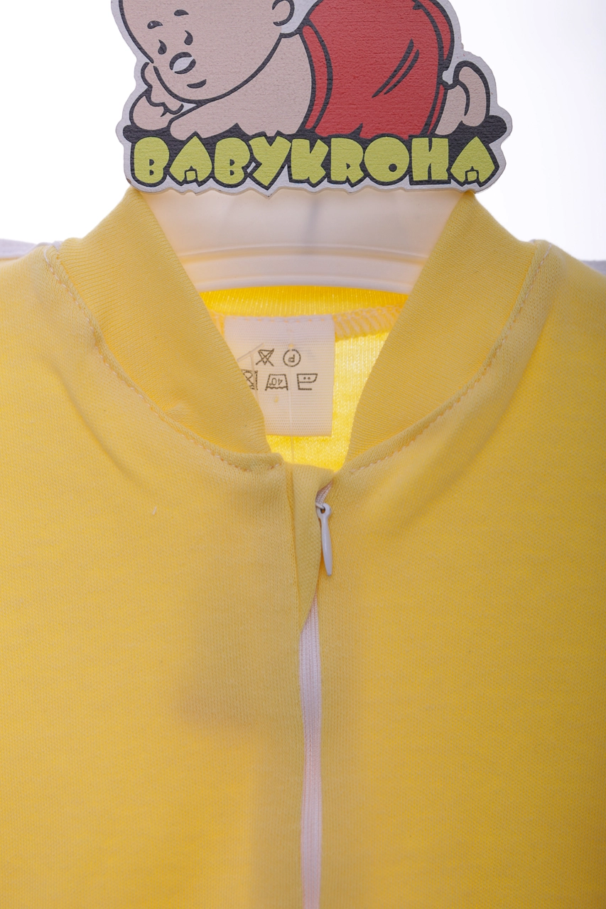 BABYKROHA Евро-пеленка с шапкой интерлок Babykroha желтый, 62 - фото N2