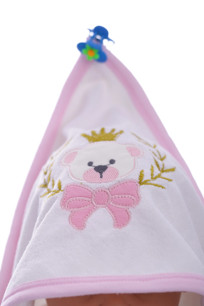 Puken Baby Полотенце махра с рукавичкой Мишка 80*75 см, 0м+ - фото N2