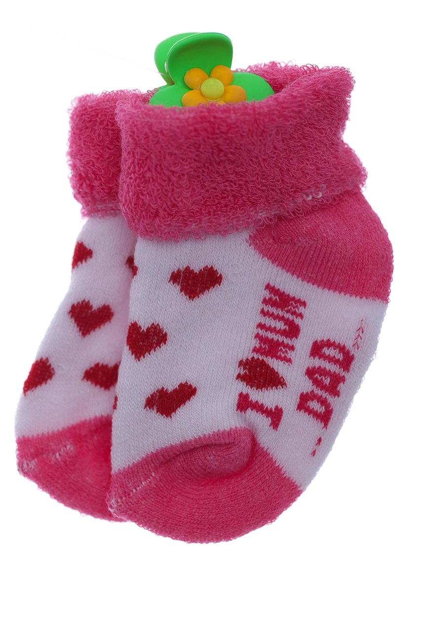 Baby Socks Носки на махре с отворотом Сердечки, 56 - фото N1