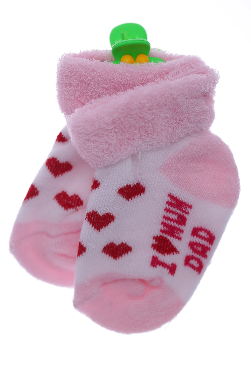 Baby Socks Носки на махре с отворотом Сердечки, 56 - фото N1