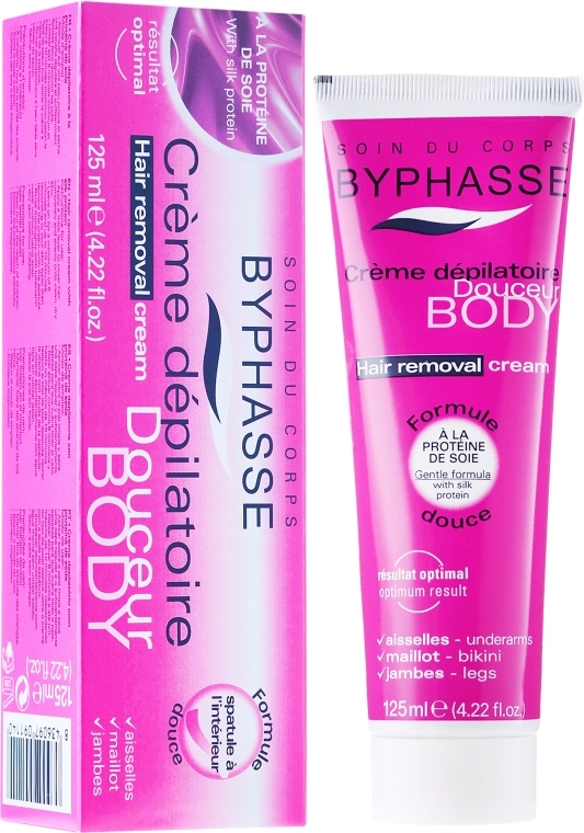 Крем для депіляції "Екстракт шовку" - Byphasse Hair Removal Cream Silk Extract, 125 мл - фото N2