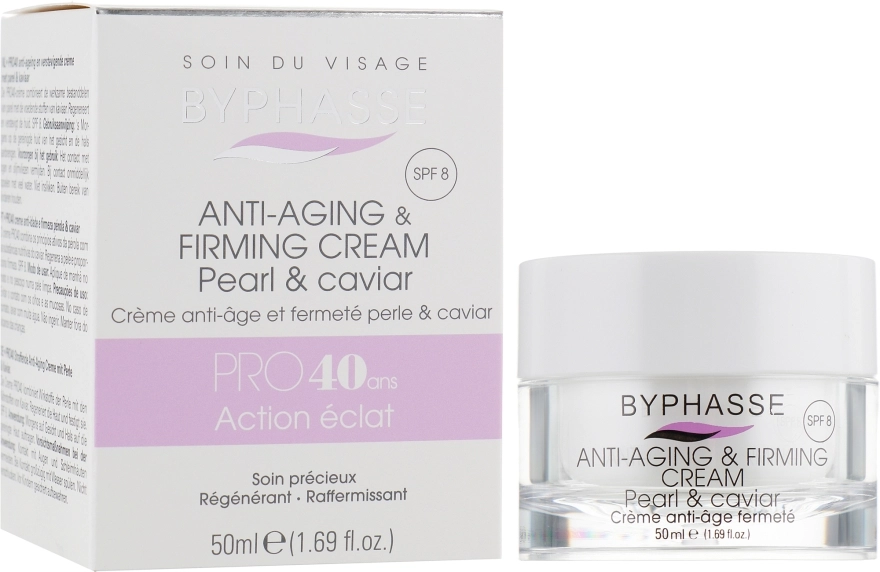 Крем против старения 40+ - Byphasse Anti-aging Cream Pro40 Years Pearl And Cavia, 50 мл - фото N1