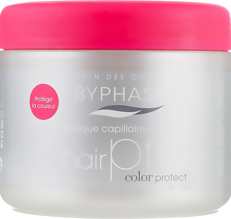 Маска для защиты окрашенных волос - Byphasse Hair Pro Mask Color Protect, 500 мл - фото N1